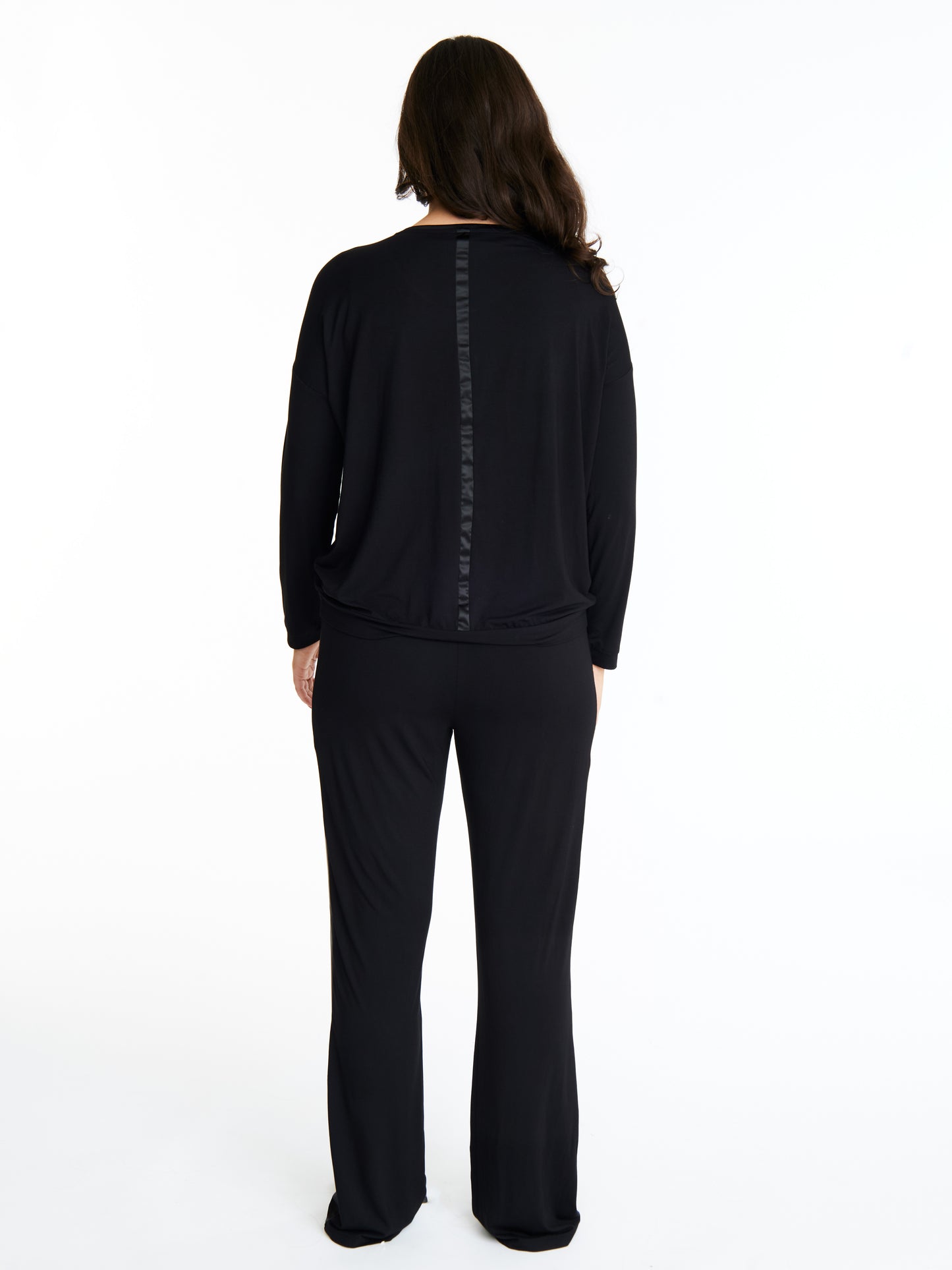 Tuxedo striped lounge pants with muffin-free waistband & pockets, Bamboo