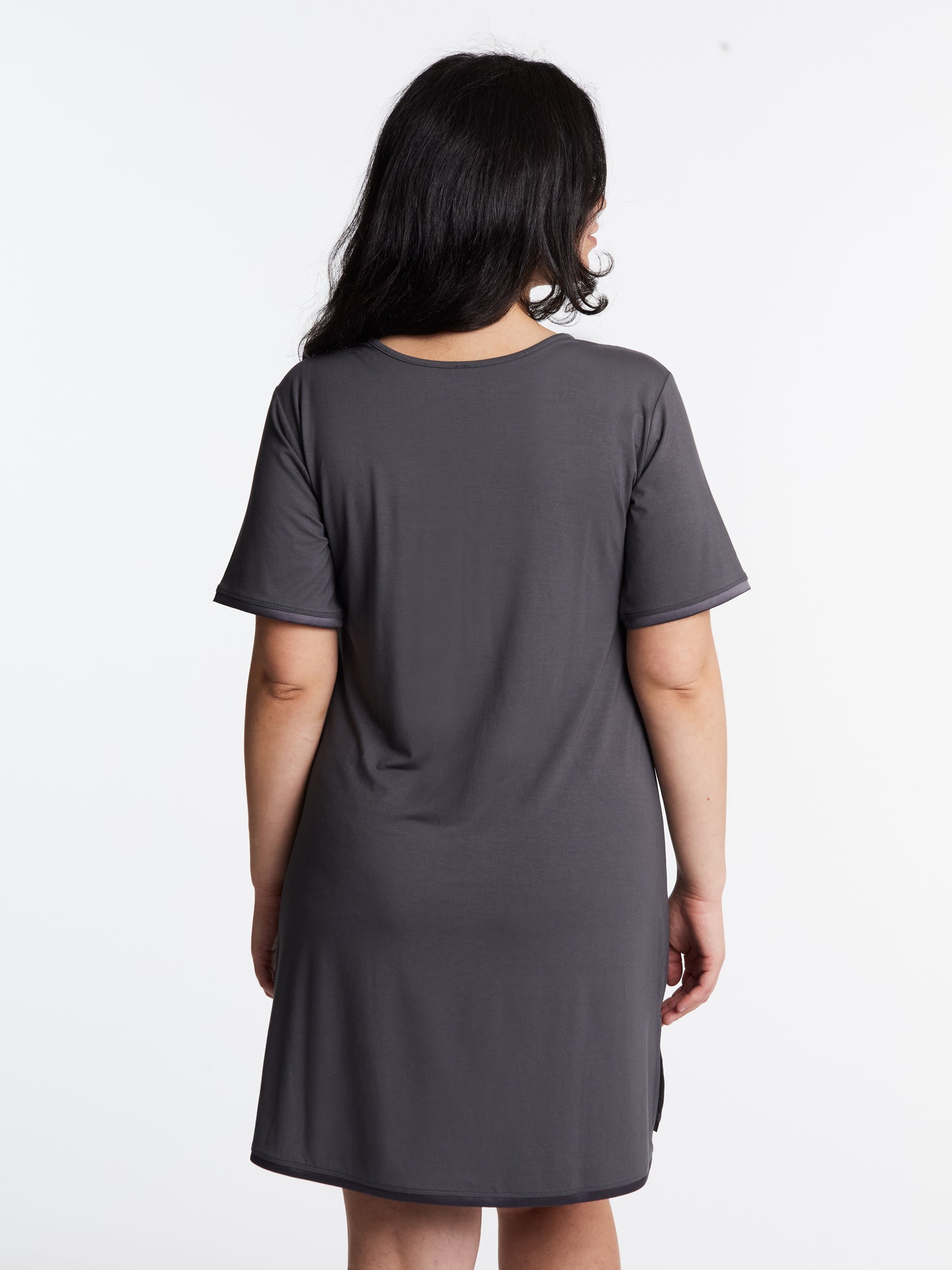 Scoop-neck MidNightie with lightly padded, bra-like support, Bamboo