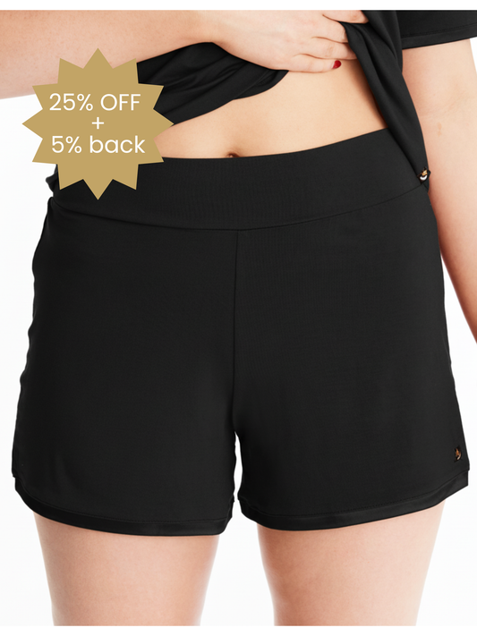 Muffin-free Waistband, 4 inch Shorts, Bamboo sleepwear