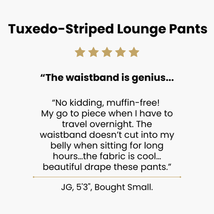 5 star customer review of Tuxedo Pants
